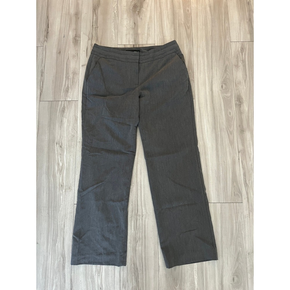Sharagano‎ Petite Dress Pants Charcoal Gray Straight Leg Trousers Size 10P